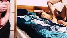 Play When the husband is away, the wife wants the cock and takes it from the neighbor