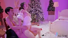 Reproducir La diosa china Jiaxin el coño afeitado y las grandes tetas en la acción sexual